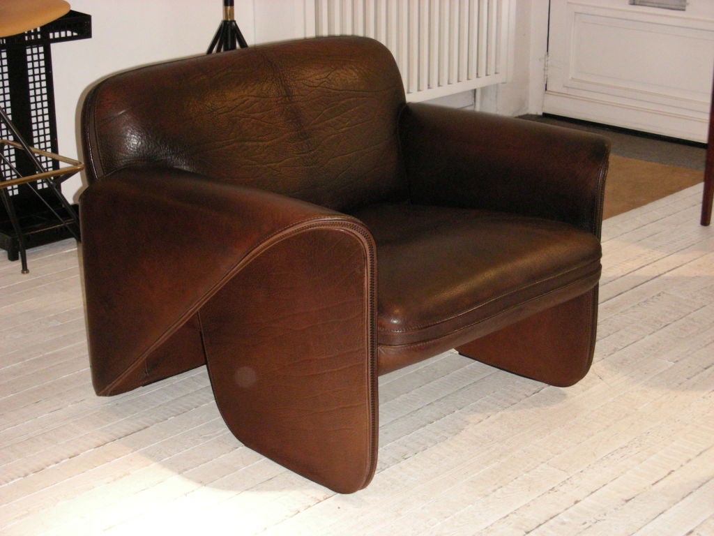 Leather An Armchair By Gerd Lang