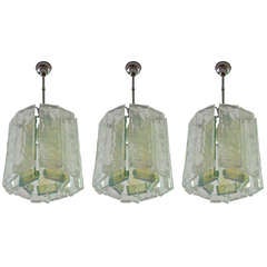 Set of tree chandeliers by Toso Murano