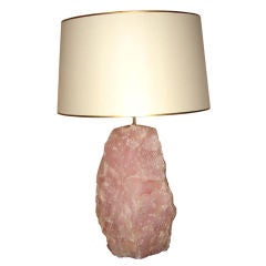 Lamp in pink quartz circa 1960-1970