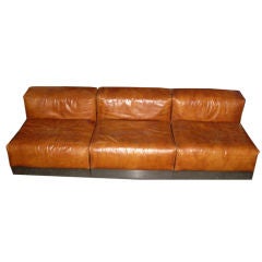 A set of 3 seats sofa with 2 armchairs