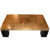 Brass coffee table by George Mathias
