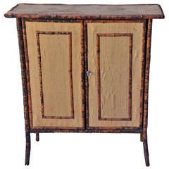 A 1940 french Bamboo cabinet