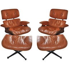 Pair of lounge chairs by eame