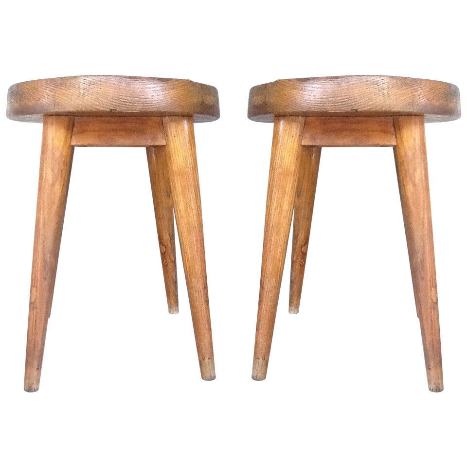 Pair Of Stool By Charlotte Perriand & Pierre Jeanneret