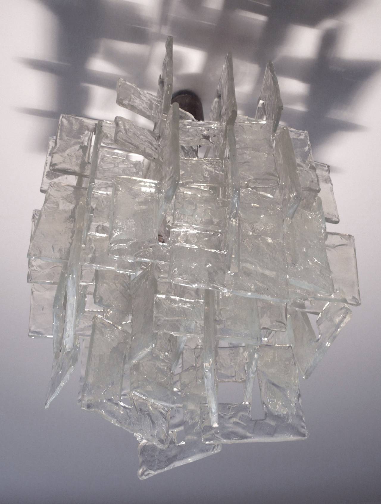 Pair of Chandelier by Carlo Nason for Mazzega (1970) 1