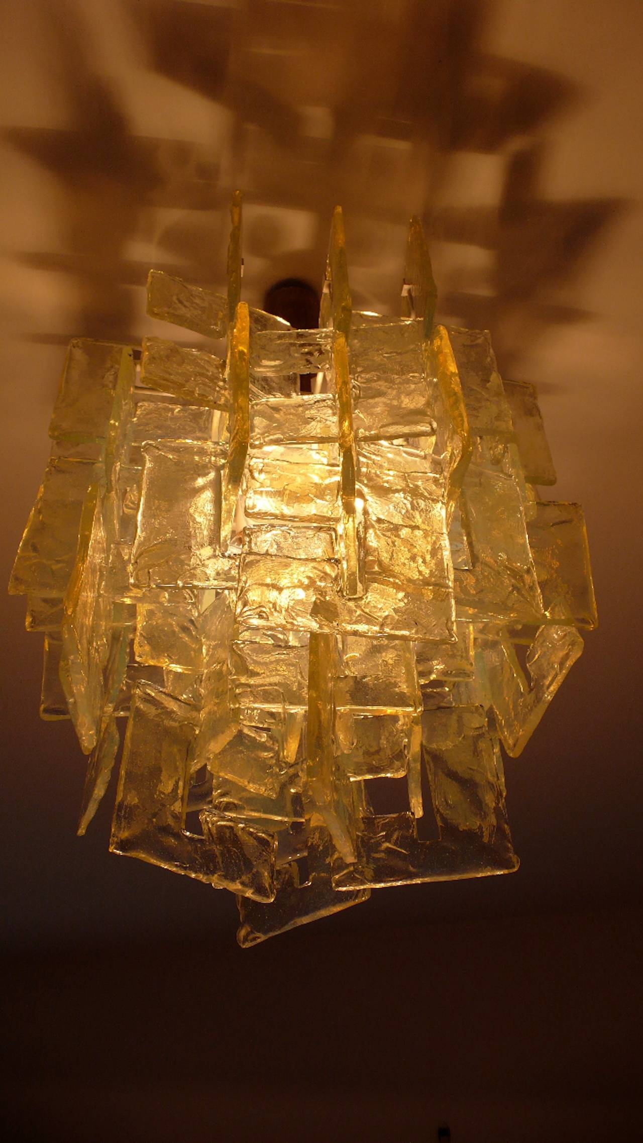 Pair of Chandelier by Carlo Nason for Mazzega (1970) 2