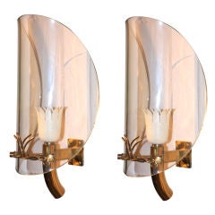 Pair of Wall Sconce in the style of Fontana Arte