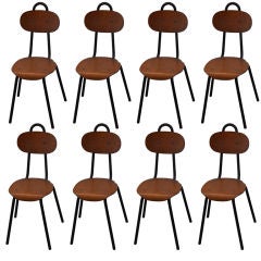 Set Of 8 Chairs By Jacques Hitier