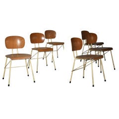 A Set Of 6 Chairs By  Willy Van Der Meeren