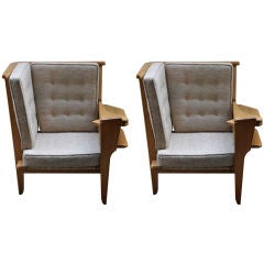 Reading Pair Of Armchair By Guillerme Et Chambron
