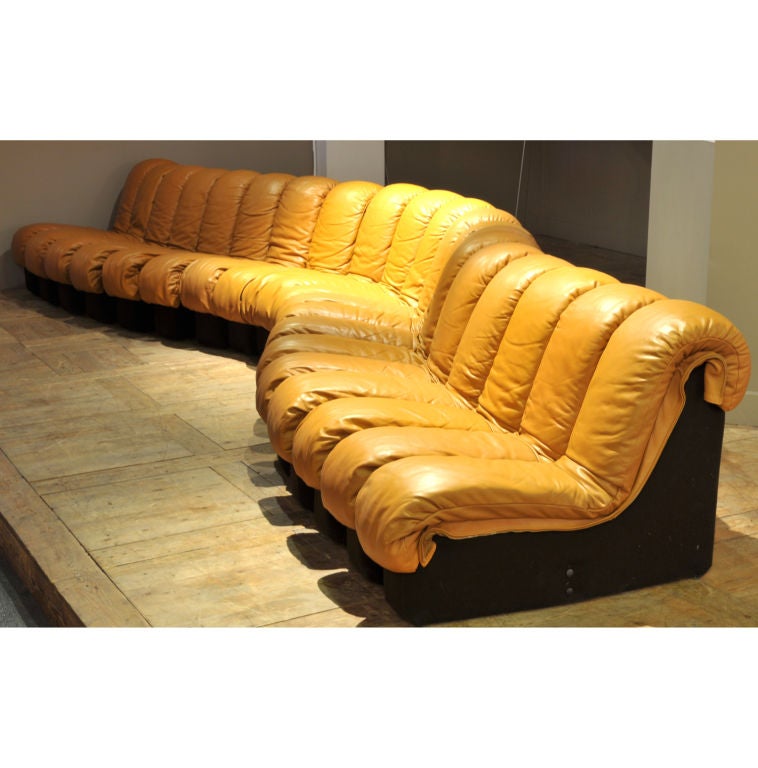 Late 20th Century A 20 Sections Desede Ds-600 Non-stop Sofa