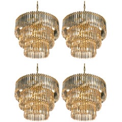 Det Of 4 Celling Lights In Crystal And Brass Vintage Det Of 4 Celling Lights In Crystal And Brass