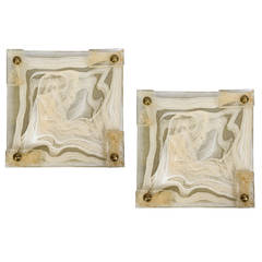 Pair of Wall Sconces in Murano Glass 12