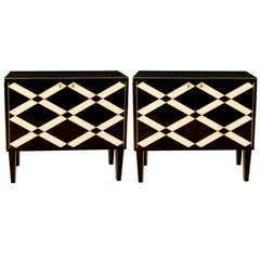 Pair Of Buffets All In Mirror.