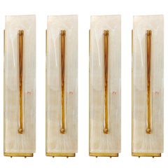 Four wall sconces in Murano glass by A.Toso.