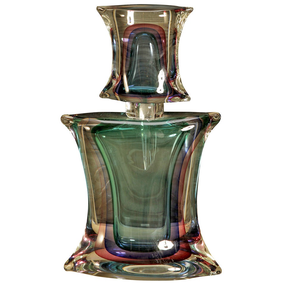 Bottle of Perfume in Murano Glass signed M. Onesto