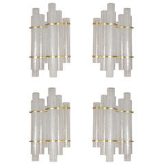Set of Four Sconces in Murano Glass