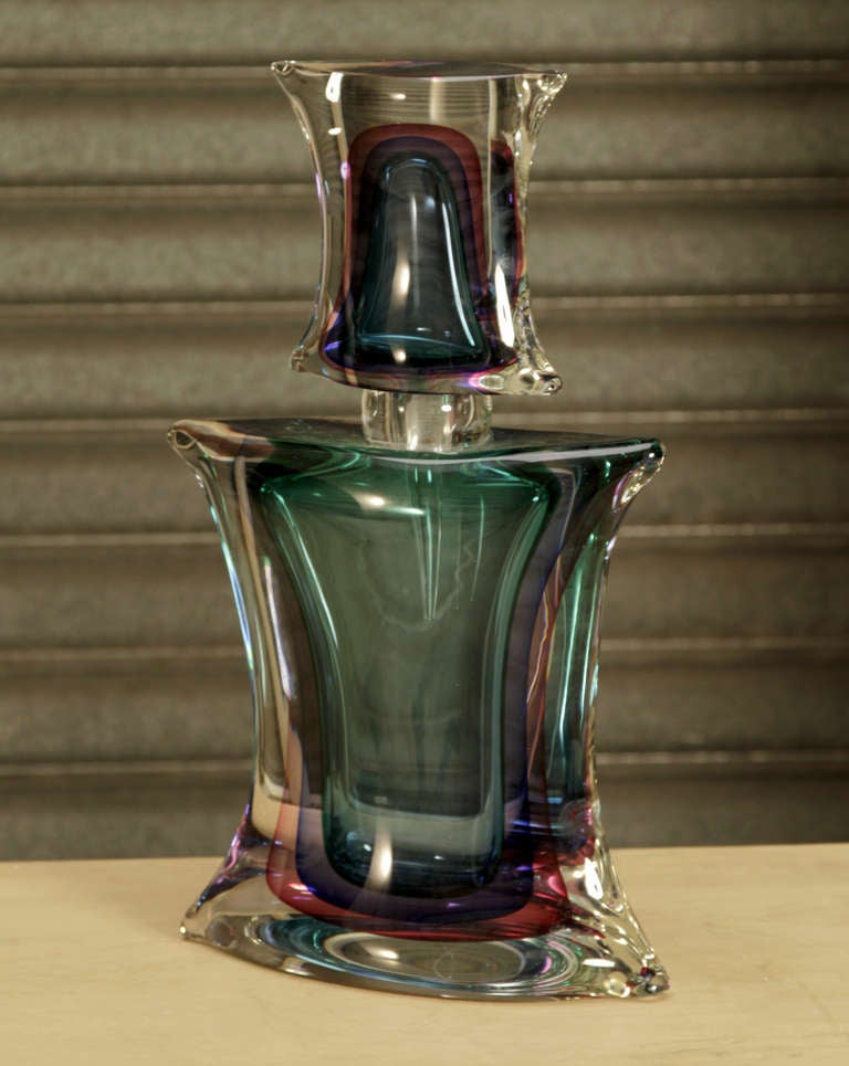 Bottle of Perfume in Murano Glass signed M. Onesto 1