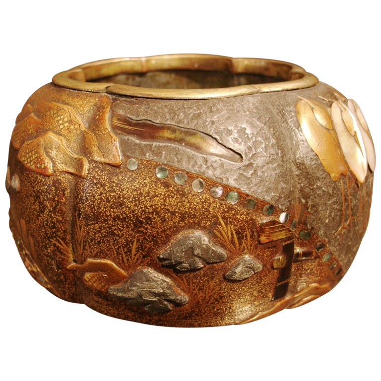 Exceptional Japanese Lacquer Koro at 1stdibs