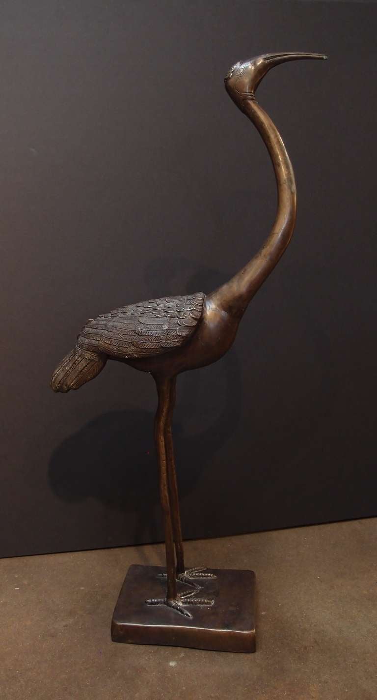 Pair of Chinese Bronze Cranes 1