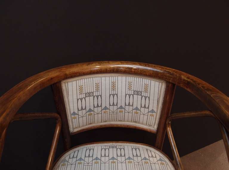 A Pair of Josef Hoffmann Fledermaus Arm Chairs 2