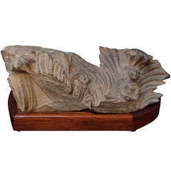 Gandharan Column Capital Fragment with an Image of the Buddha 7