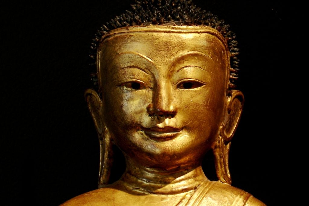 Burmese Gilt Dry Lacquer Buddha 1