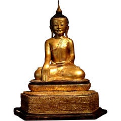 Burmese Gilt Dry Lacquer Buddha