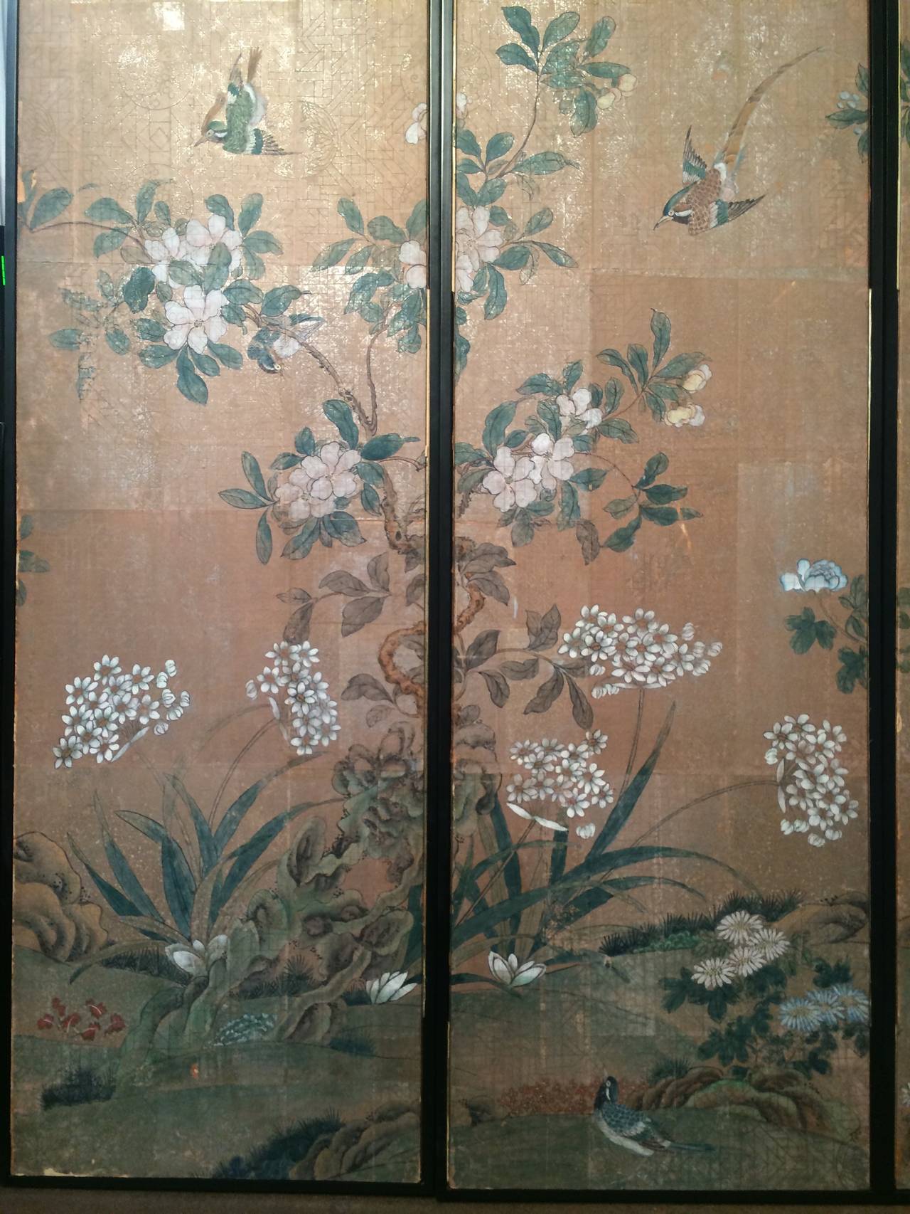 Four Framed Vintage Gracie Chinoiserie Wallpaper Panels At Afalchi Free images wallpape [afalchi.blogspot.com]