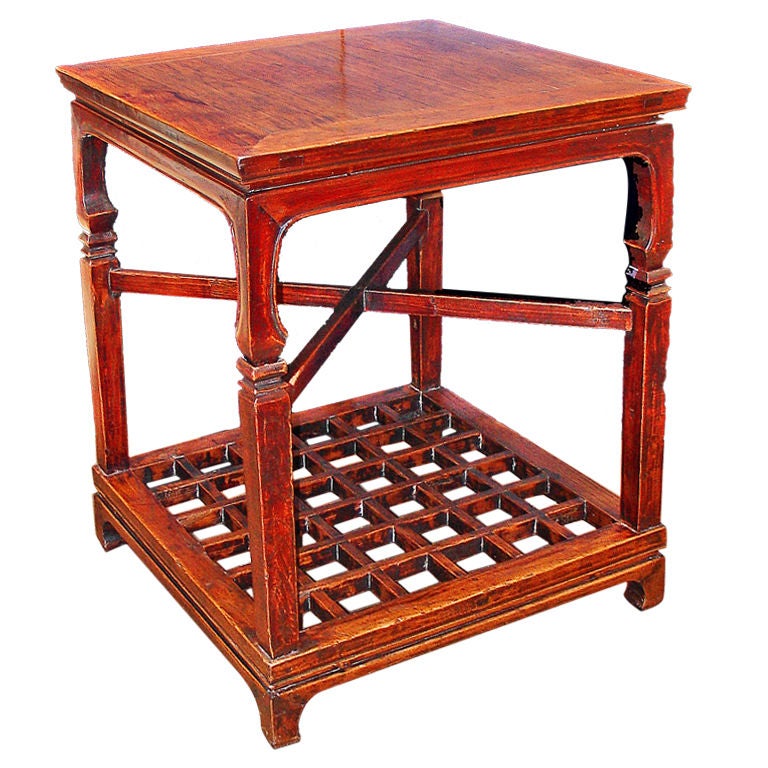 Chinese Two-Tier Side Table For Sale