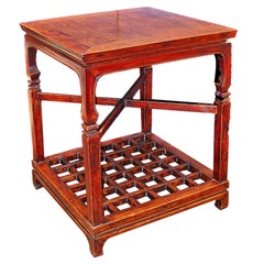Antique Chinese Two-Tier Side Table