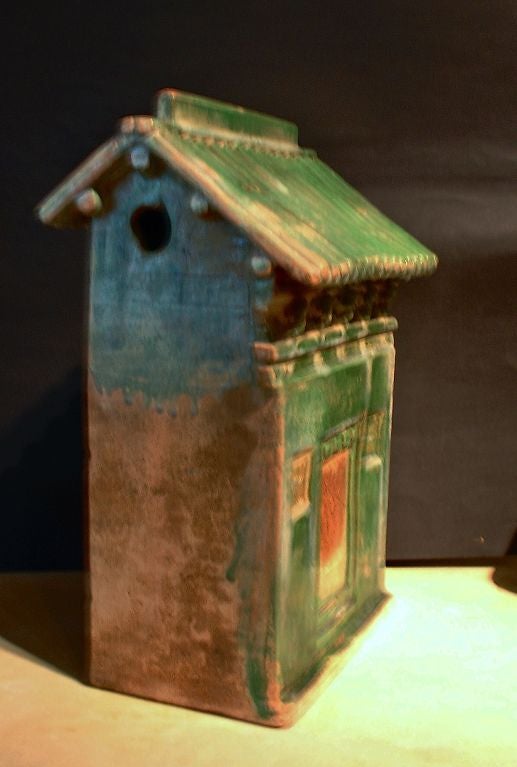 18th Century and Earlier A Ming Dynasty Green Glazed Pottery Architectural Model