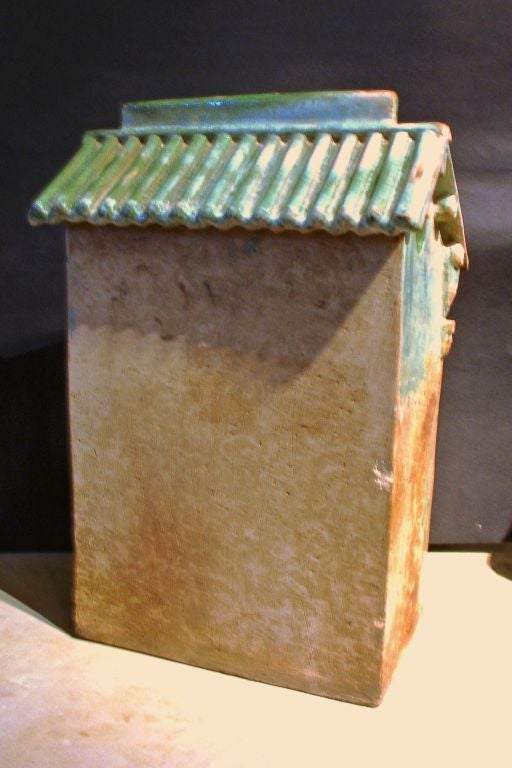 Terracotta A Ming Dynasty Green Glazed Pottery Architectural Model