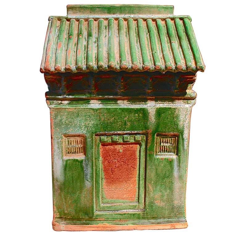 A Ming Dynasty Green Glazed Pottery Architectural Model