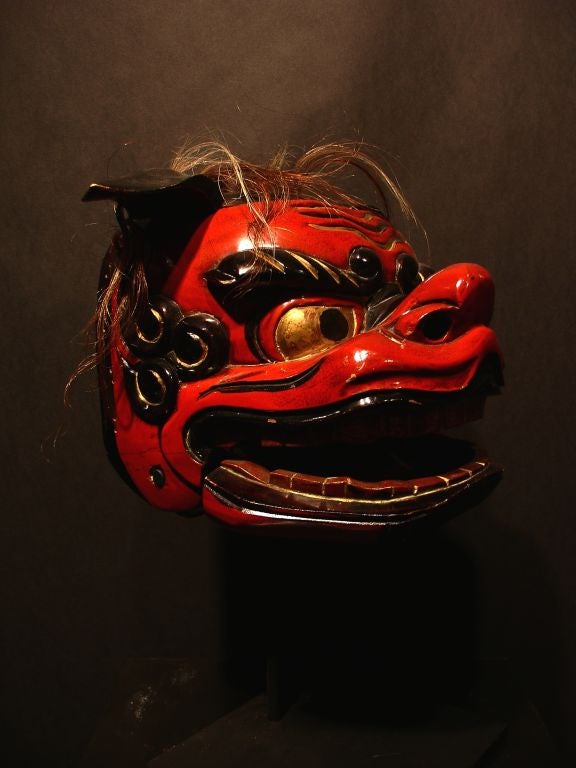 lion dance buddha mask