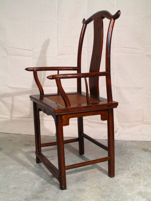 Qing Pair of Chinese Official's Hat Armchairs