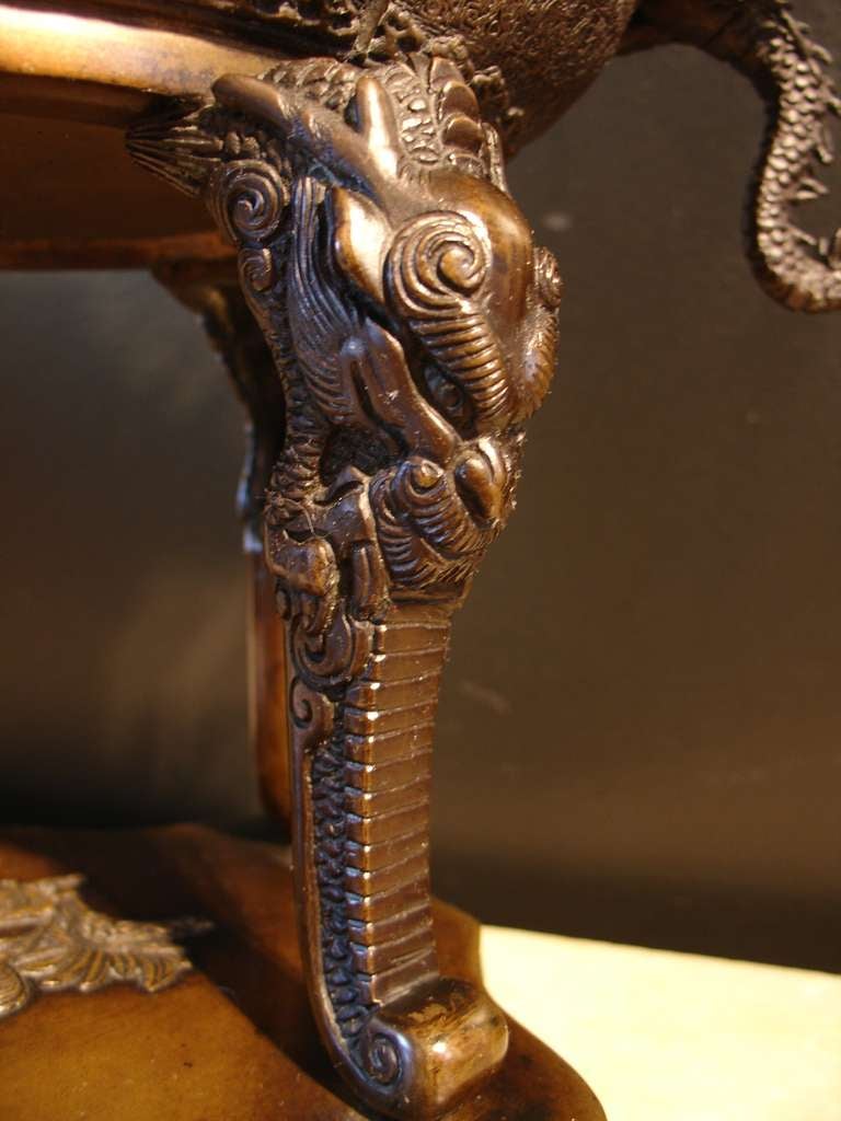 A Large Japanese Bronze Incense Burner (Koro) 1