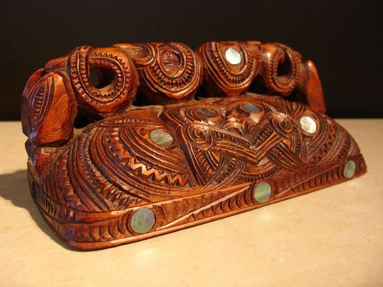 Wood A Carved Maori Treasure Box