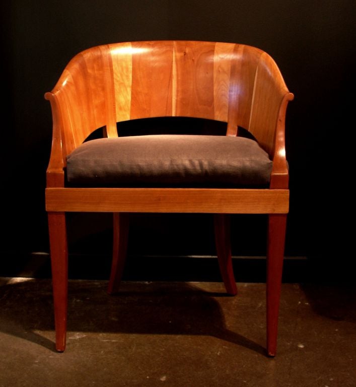 A Swedish Art Deco Barrel Back Arm Chair at 1stDibs