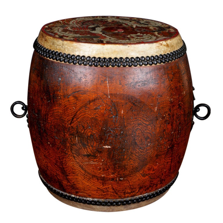 A Japanese Keyaki Wood Taiko Drum