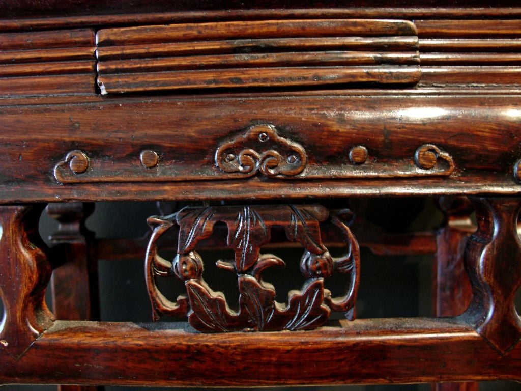 18th Century and Earlier A Chinese Rosewood Tea or Incense Table