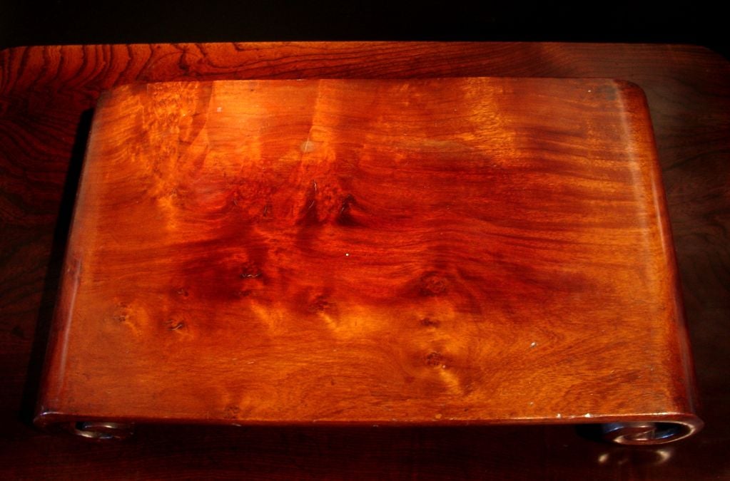 18th Century and Earlier A Huanghuali Scroll End Stand (Ji)