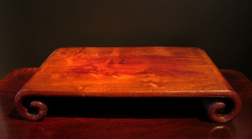 Chinese A Huanghuali Scroll End Stand (Ji)
