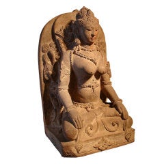 Antique An Indonesian Andesite Figure of Devi