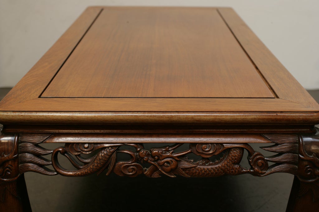 Carved Chinese Craved Hardwood Coffee Table, Early 20th Century, China For Sale