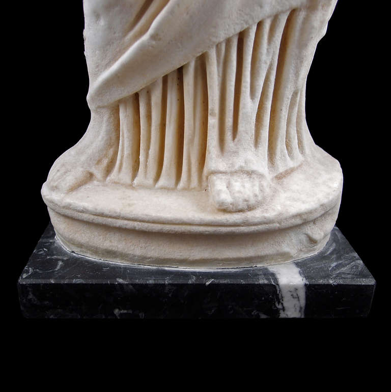 Italian Roman Marble Draped Female Figure