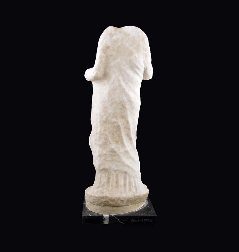 18th Century and Earlier Roman Marble Draped Female Figure