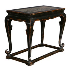 A Chinese Stone Top Inset  Console Table
