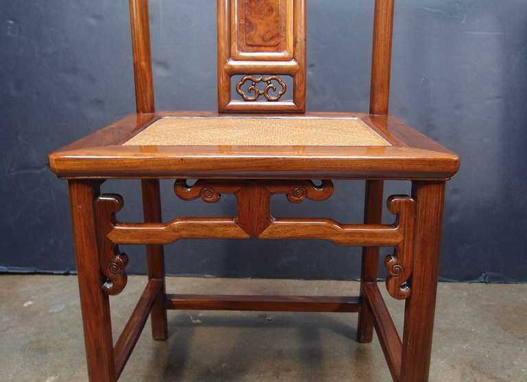 A Pair of Huanghuali Southern Officials Hat (Nanguanmaoyi) Side Chairs In Good Condition In Austin, TX