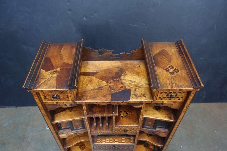 A Japanese Keyaki (Elm) and Marquetry Cabinet (Shadona) 1